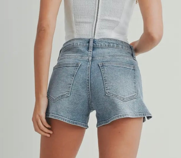 Medium Wash Jean Short