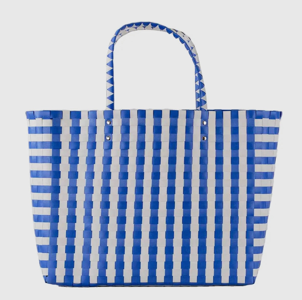 Blue Check Tote