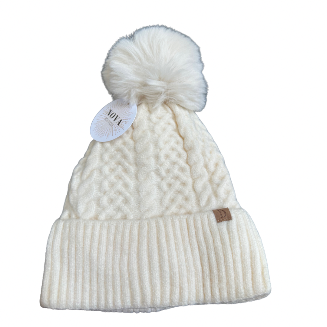 White Fluff Beanie