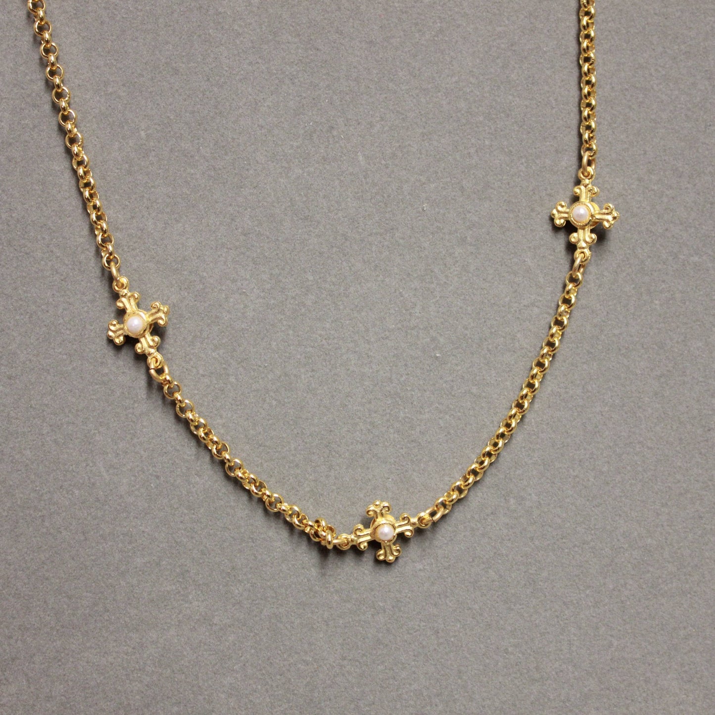 Cross Pearl Necklace