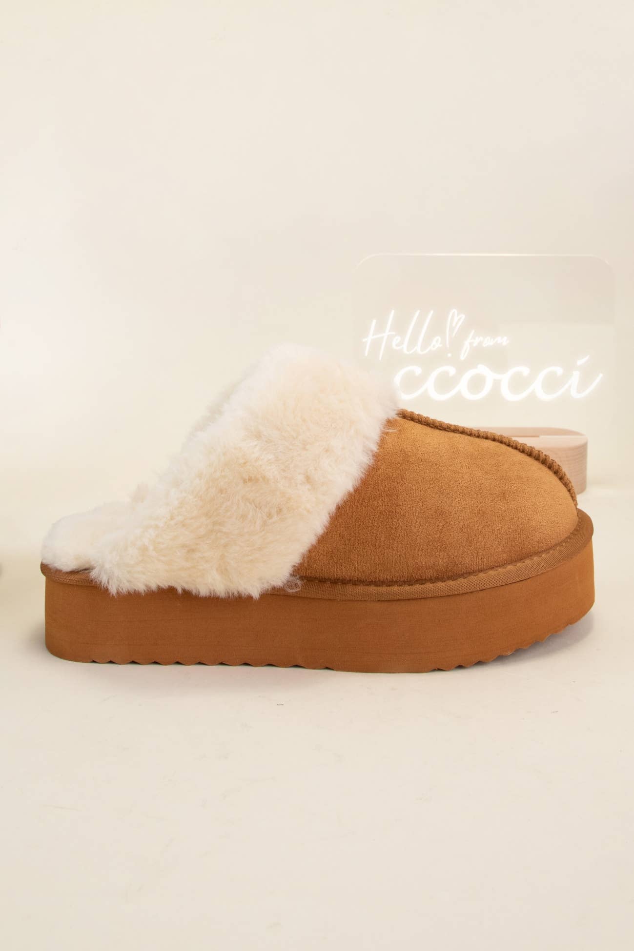 DARWIN PLATFORM FUR LINED SHERPA UGG SLIPPERS