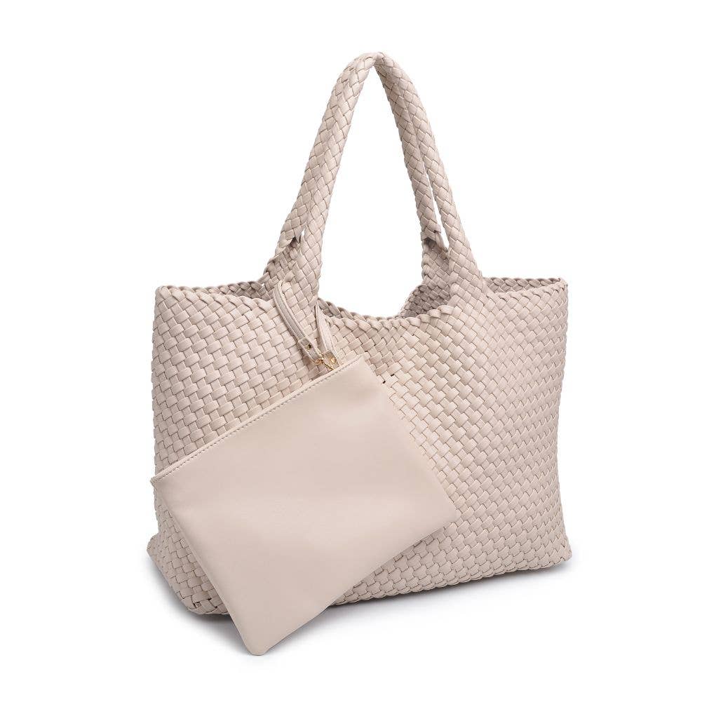 Solana Woven Vegan Leather Tote