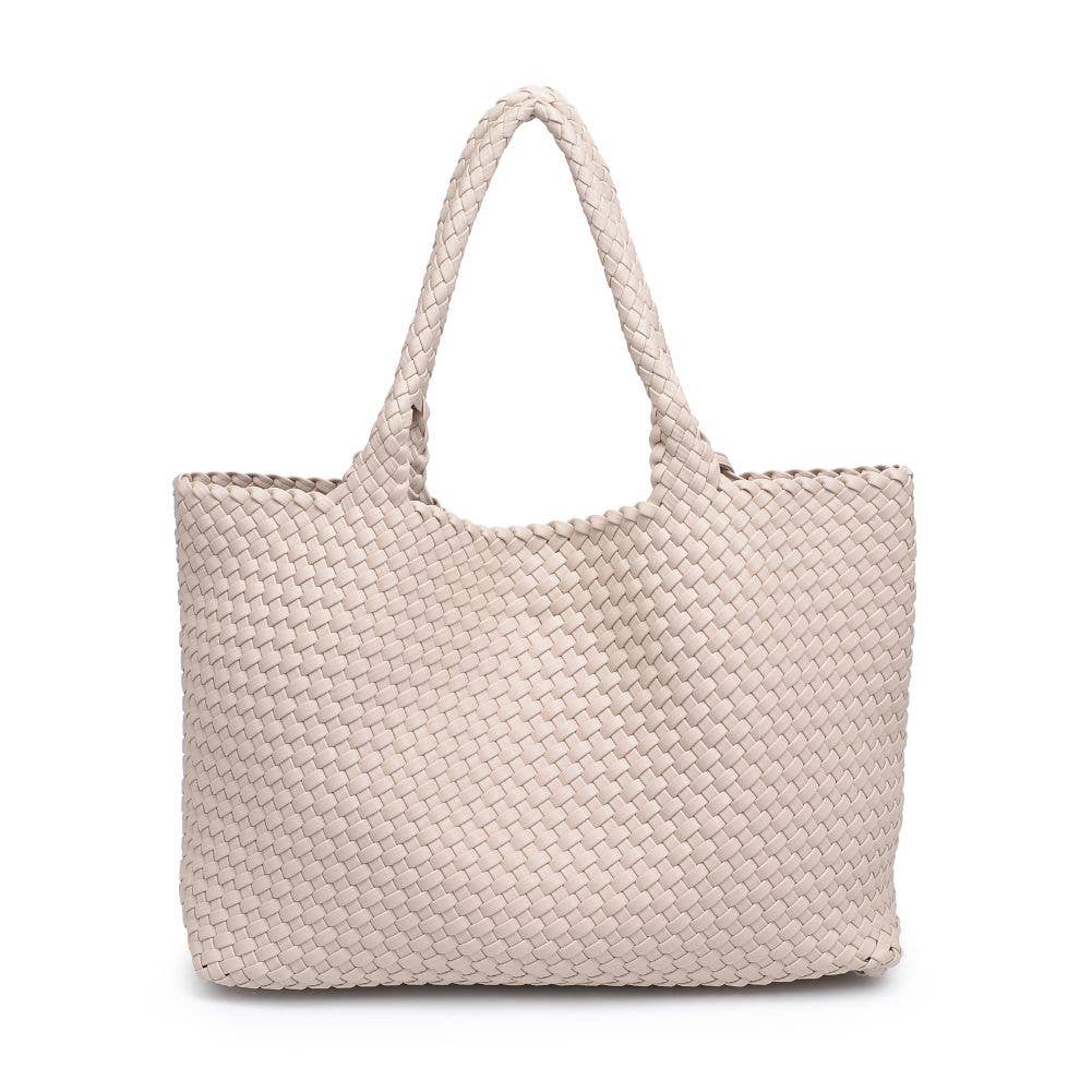Solana Woven Vegan Leather Tote