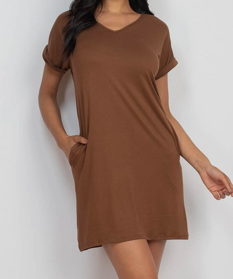 Brown T-shirt Dress