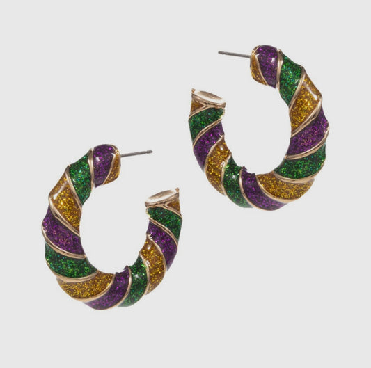 Mardi Gras Swirl Hoop