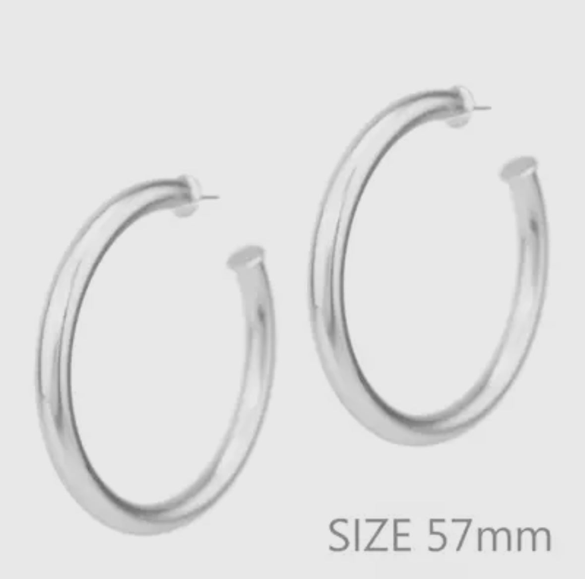 Thick Silver Hoop