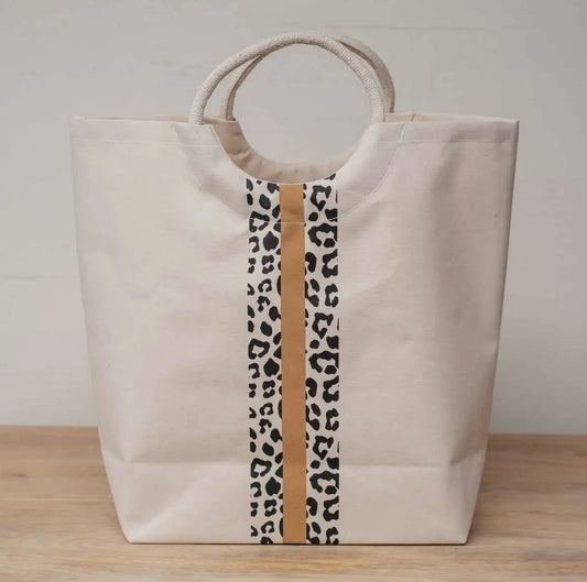 Leopard Stripe Tote