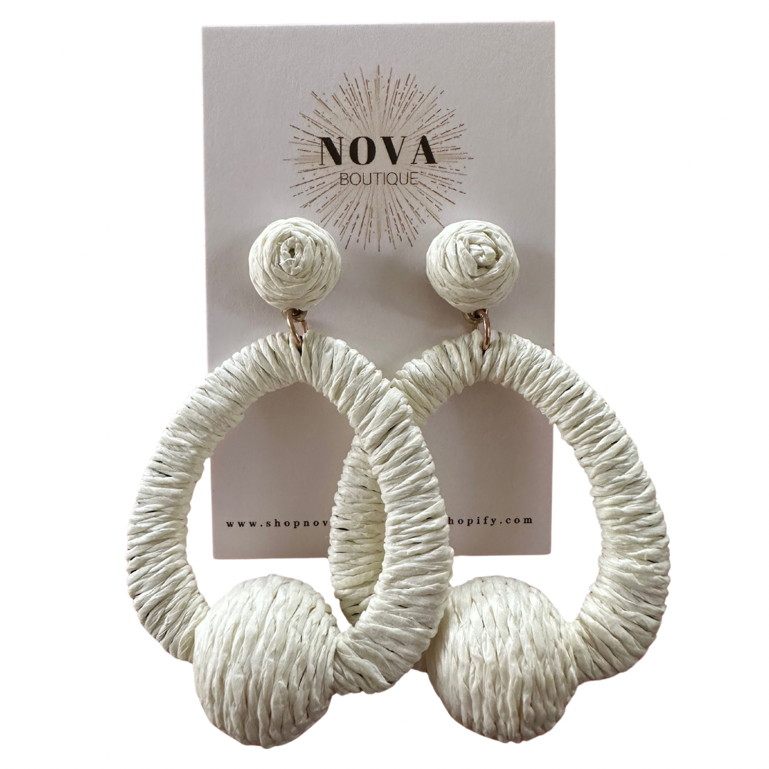 White ball Earring