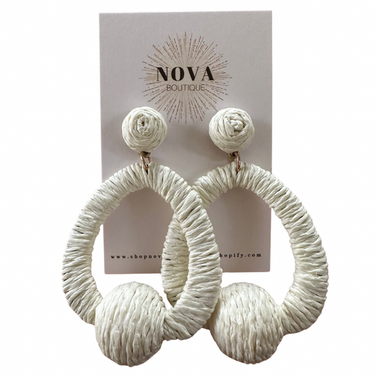 White ball Earring