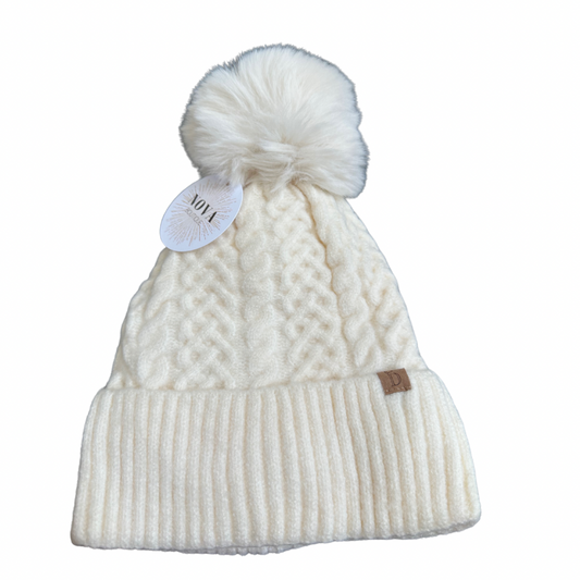 White Fluff Beanie