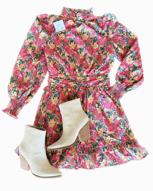 Floral Long Sleeve Dress