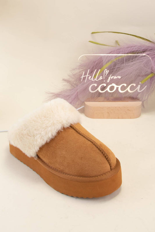 DARWIN PLATFORM FUR LINED SHERPA UGG SLIPPERS