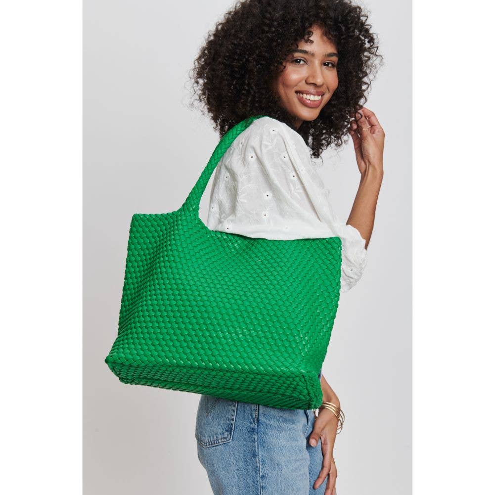 Solana Woven Vegan Leather Tote