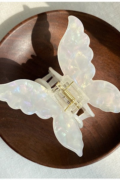 White Butterfly Hair Clip
